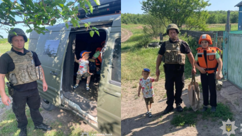 Поліцейські допомогли евакуюватись родині з трьома дітьми з Синельниківського району