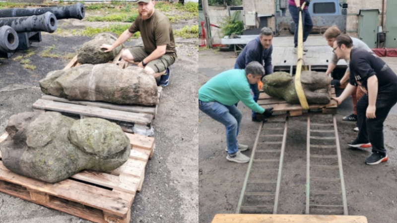 Зі Сходу Дніпропетровщини до Дніпра евакуювали три кам’яні скульптури XI–XIII століття