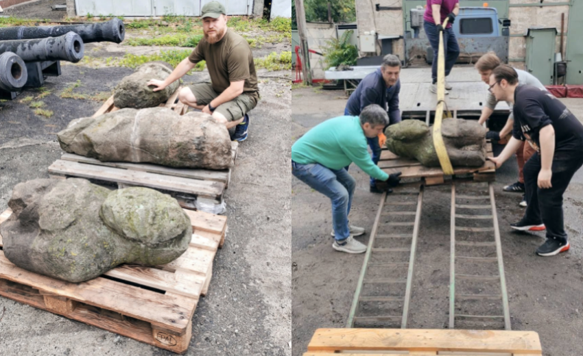 Зі Сходу Дніпропетровщини до Дніпра евакуювали три кам’яні скульптури XI–XIII століття