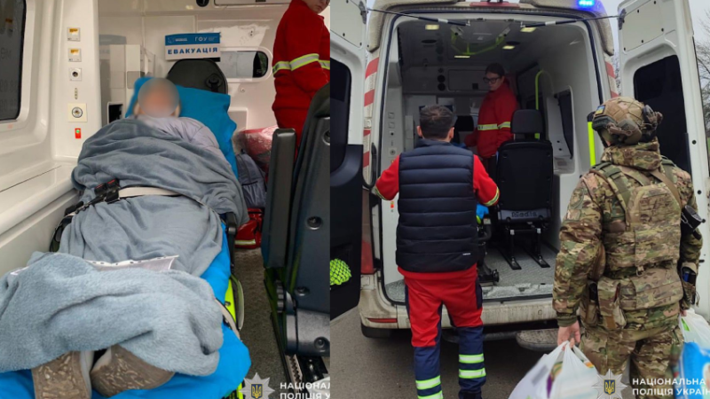 Перенесла два інсульти й не могла самостійно виїхати: правоохоронці евакуювали жінку з прифронтового Нікополя