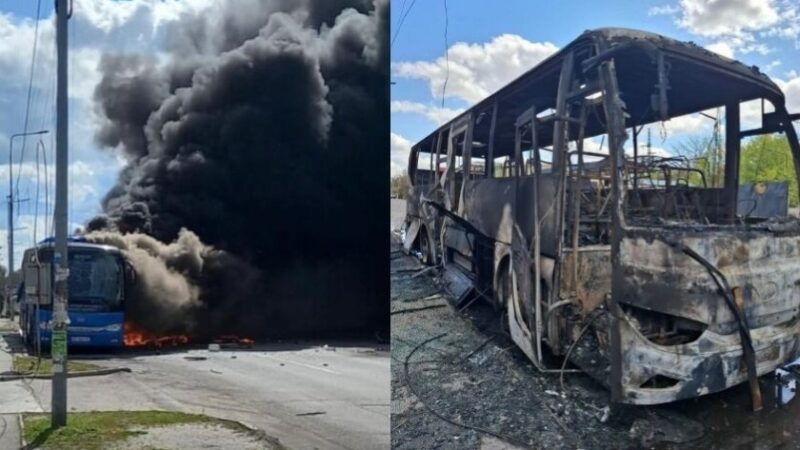 «Медики прямували на виїзд»: ворожий дрон влучив в автобус під Дніпром