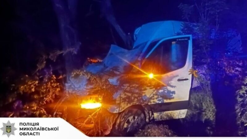 На трасі Дніпро-Миколаїв мікроавтобус з пасажирами влетів в дерево: є постраждалі