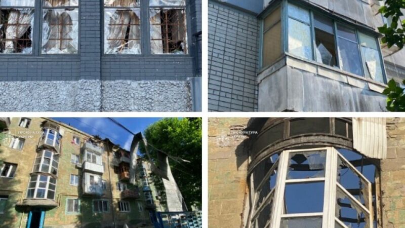 13 поранених, серед них дитина, внаслідок ворожого обстрілу житлового кварталу у м. Дніпро: прокурори фіксують наслідки