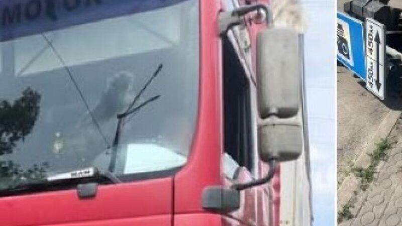 У Кривому Розі на проспекті Університетському вантажівка знесла світлофор: патрульні розшукали водія